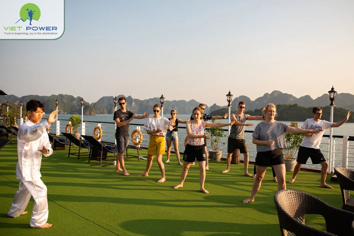 Tai Chi session on Cruise