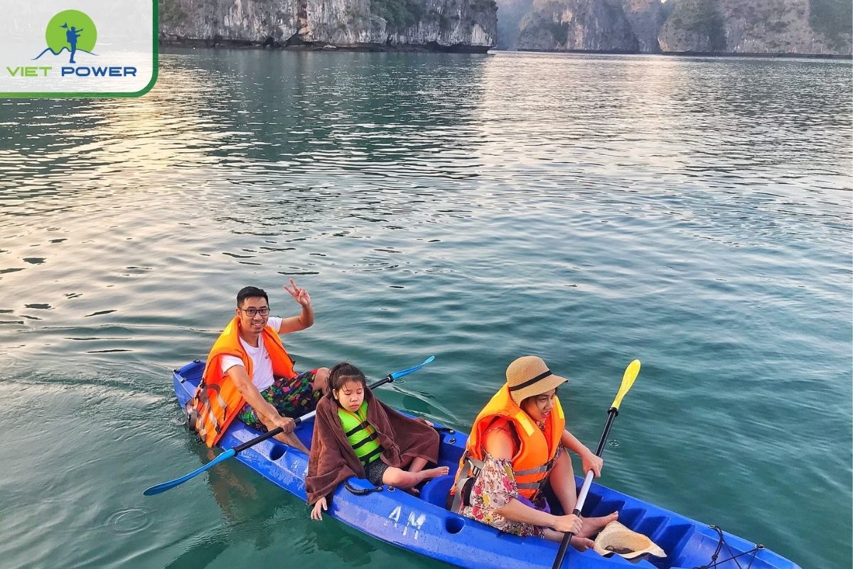 Kayaking at Ba Trai Dao Island