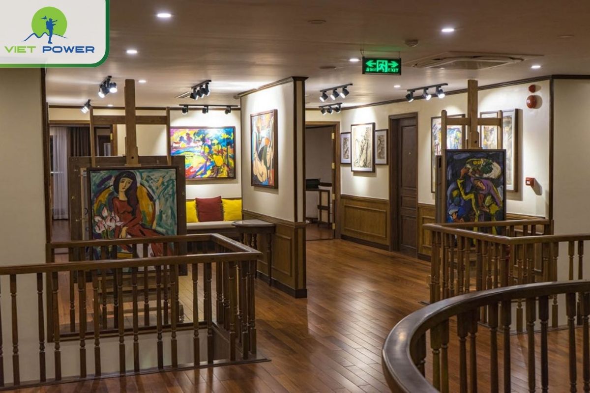 Art paintings in the hallway