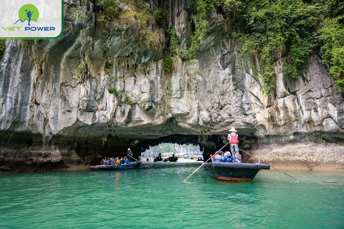 Luon Cave by Bamboo Boat