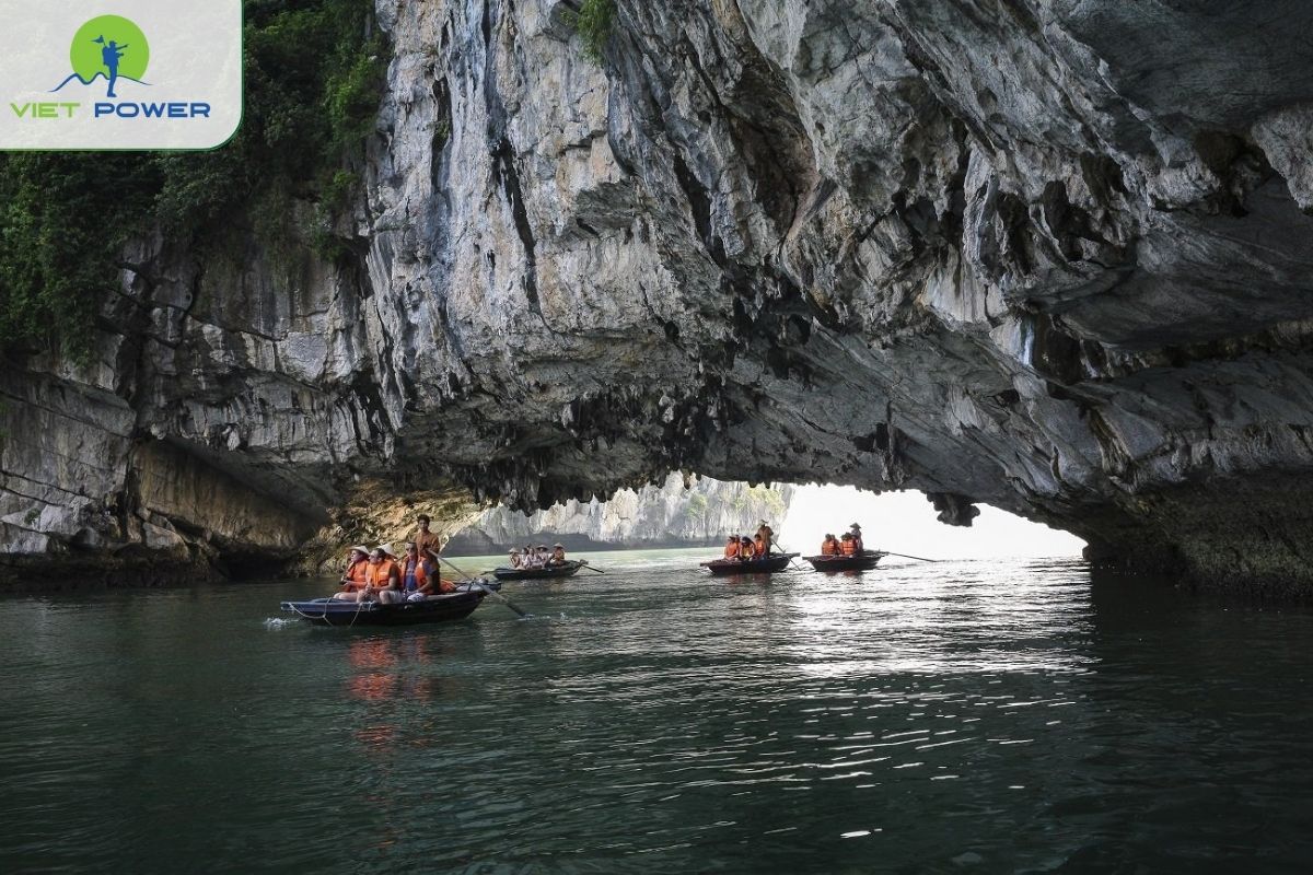 Visit Luon Cave for a bamboo boat ride