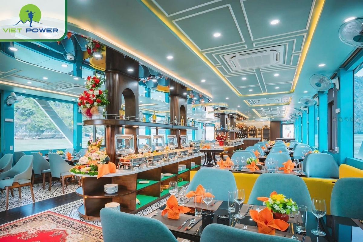 Enjoy a seafood buffet and international dishes