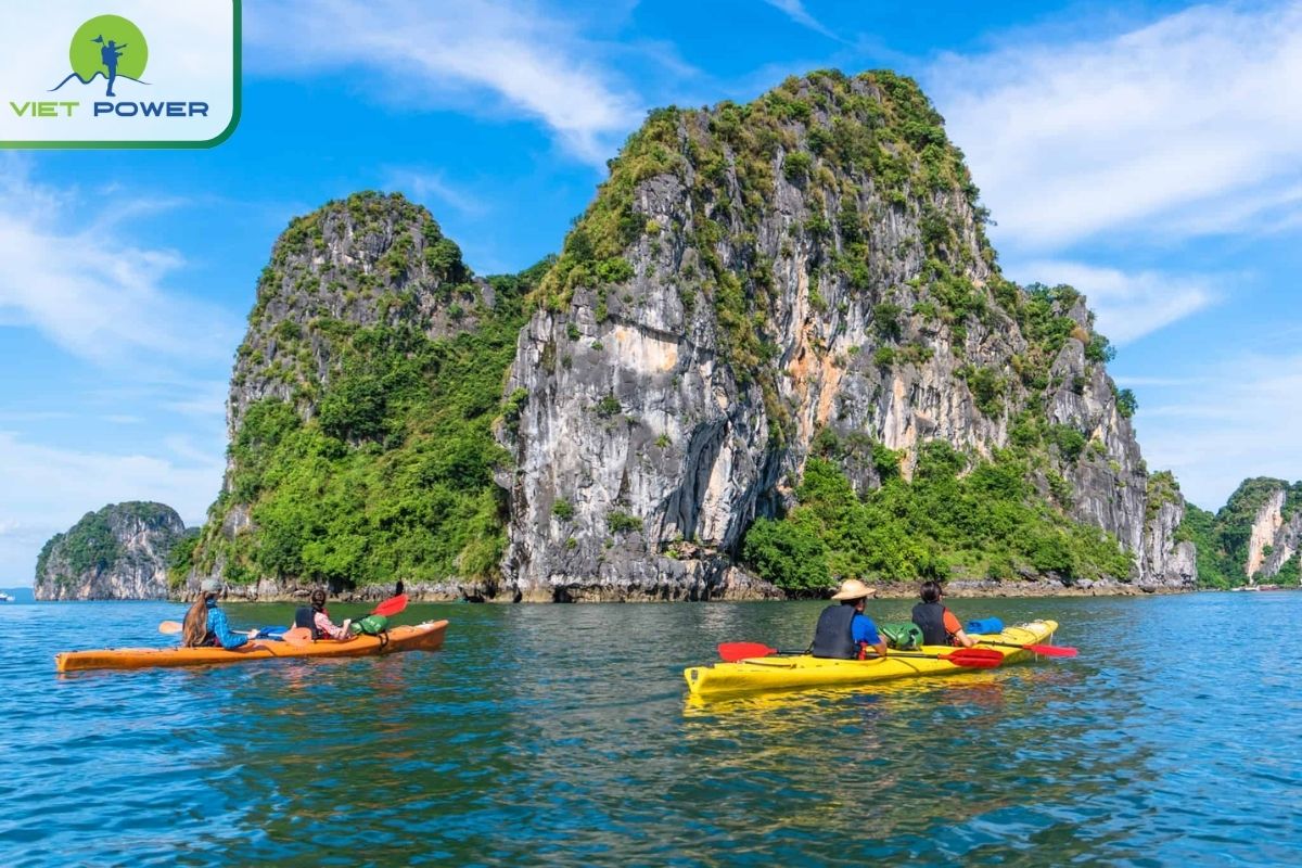 Kayak to explore lagoons and limestone cliffs
