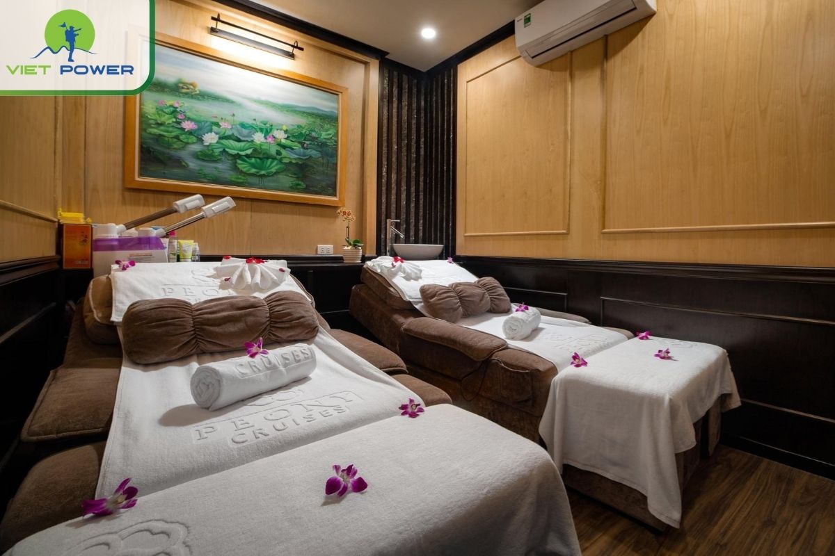 Onboard wellness and spa services for massages