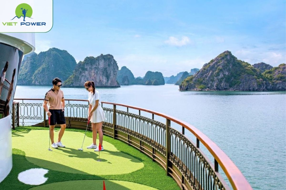 Mini-golf sessions with friends on deck