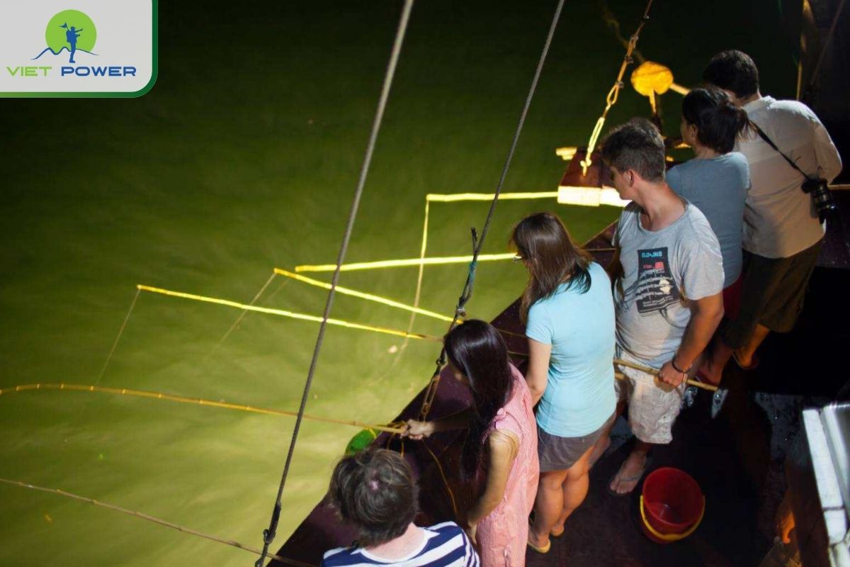 Squid Fishing at Night