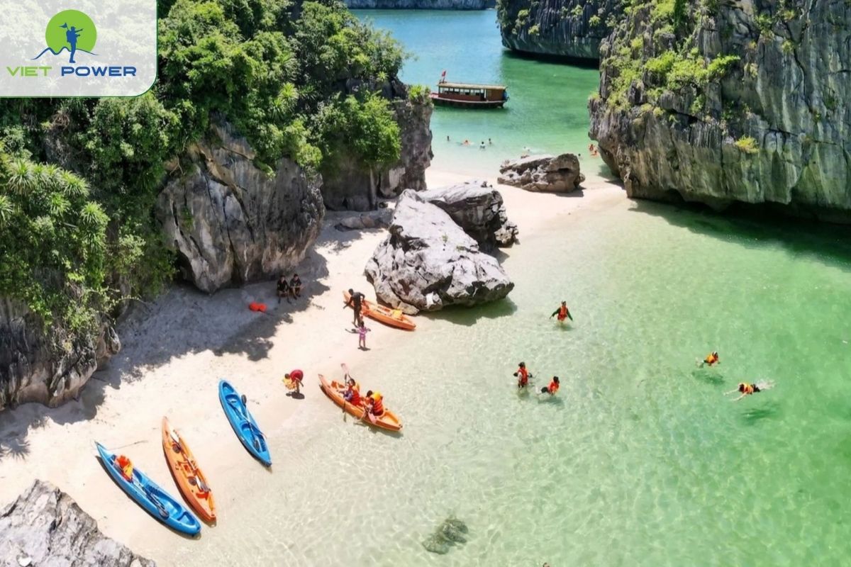 Swimming  at Ba Trai Dao Beach