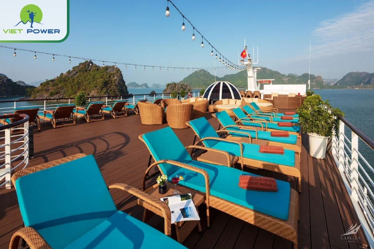 Enjoy sunset cocktails on the deck