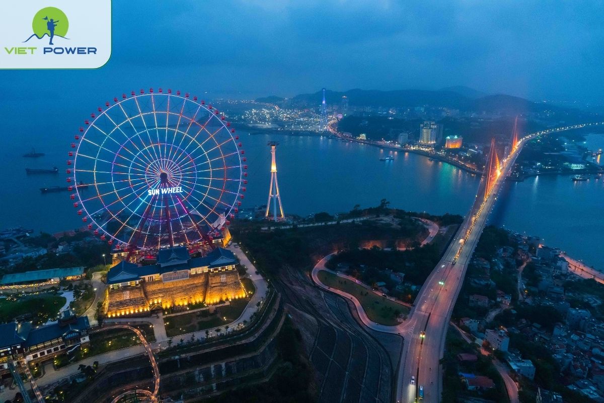 Sun Wheel & coastal skyline