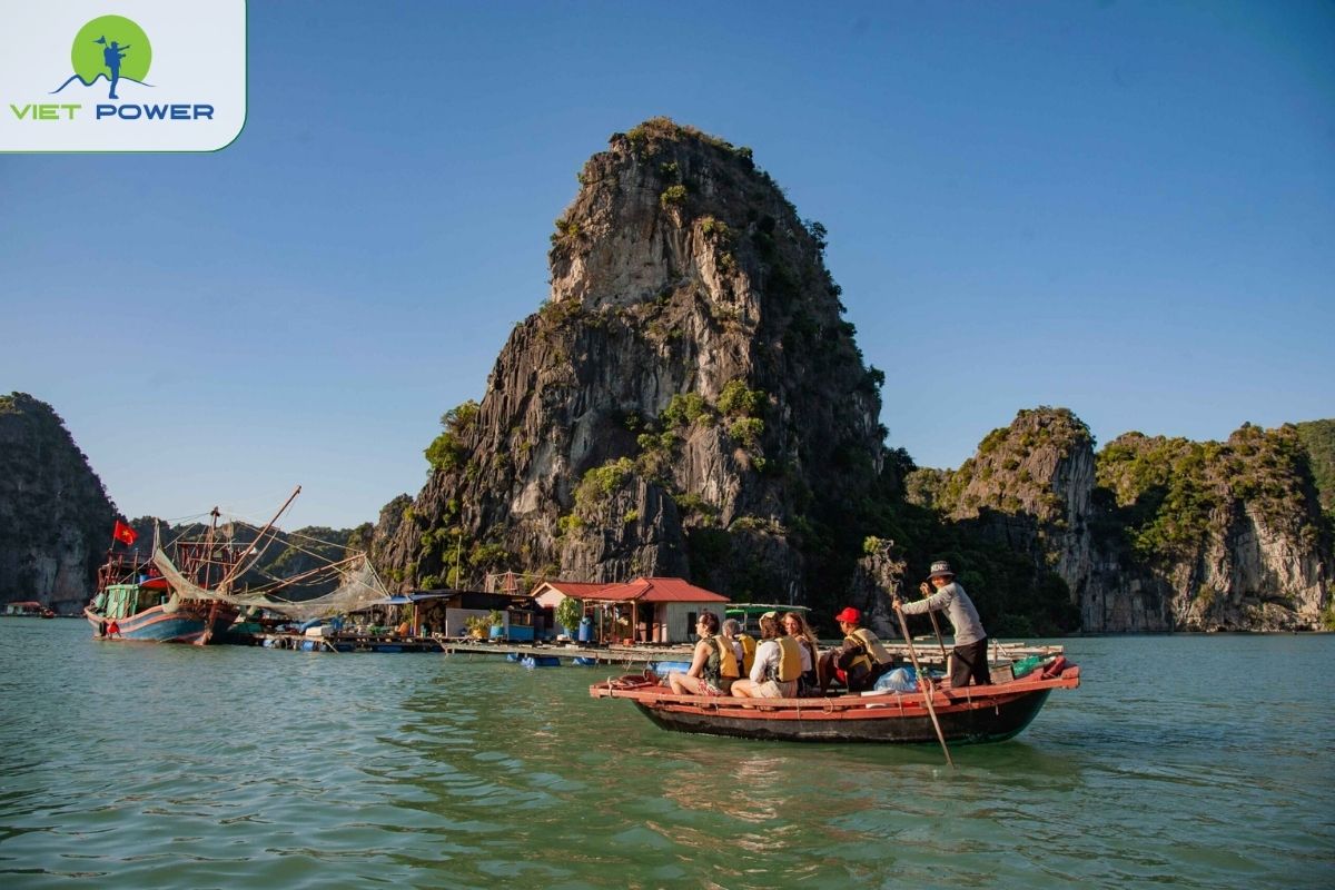 Bamboo boat ride operated by local villagers