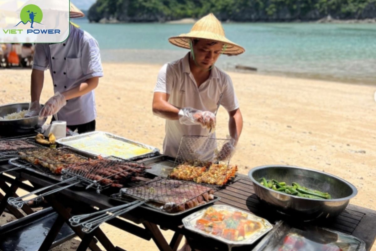 BBQ dinner on the beach